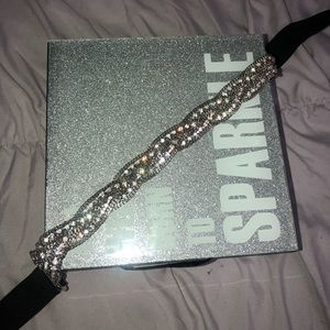 Silver rhinestone waist belt from Express